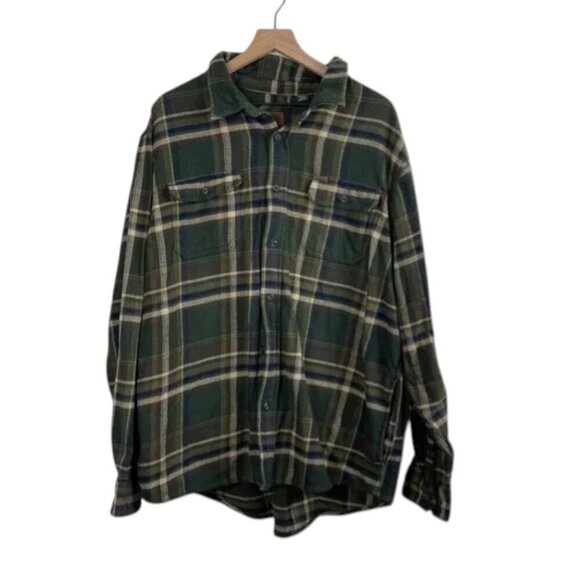 Orvis Other - Orvis Men’s Heavyweight Flannel Shirt – XXL Brown/Green Plaid